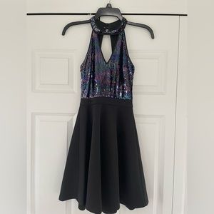 Purple/Black cocktail dress from Francesca’s Size XS